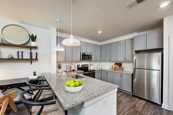 Gourmet kitchen with island